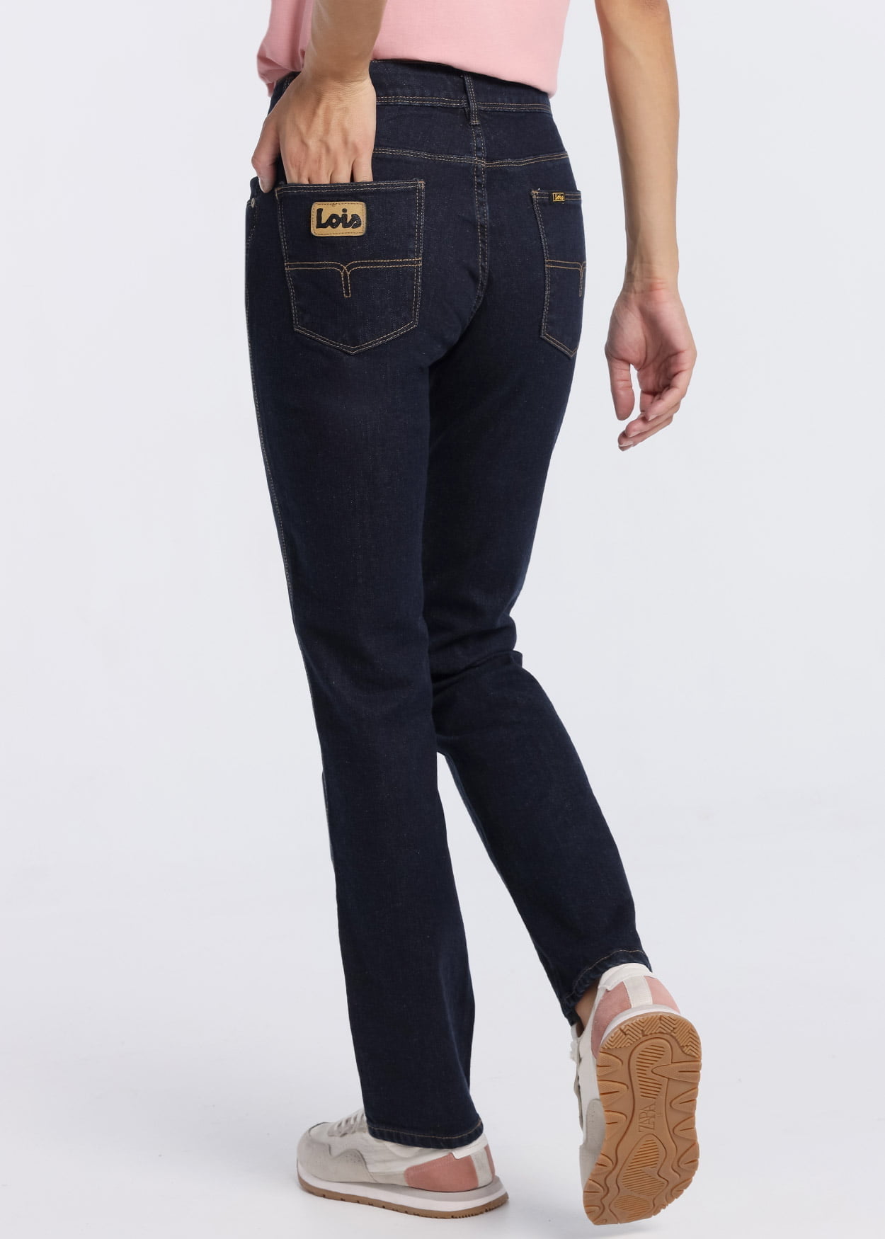 Lois jeans Macacão Curto Twill Con Cinturon Castanho